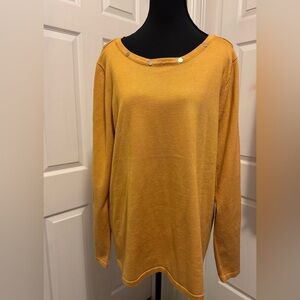 Women's Mustard Top with Silver Accents
